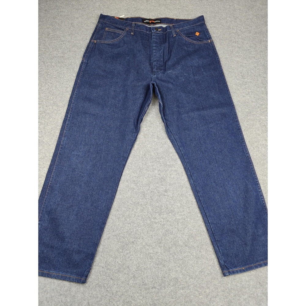 Bulwark Pants‎ Mens 40x30 Blue Flame Resistant Relaxed Fit Denim Work Jeans